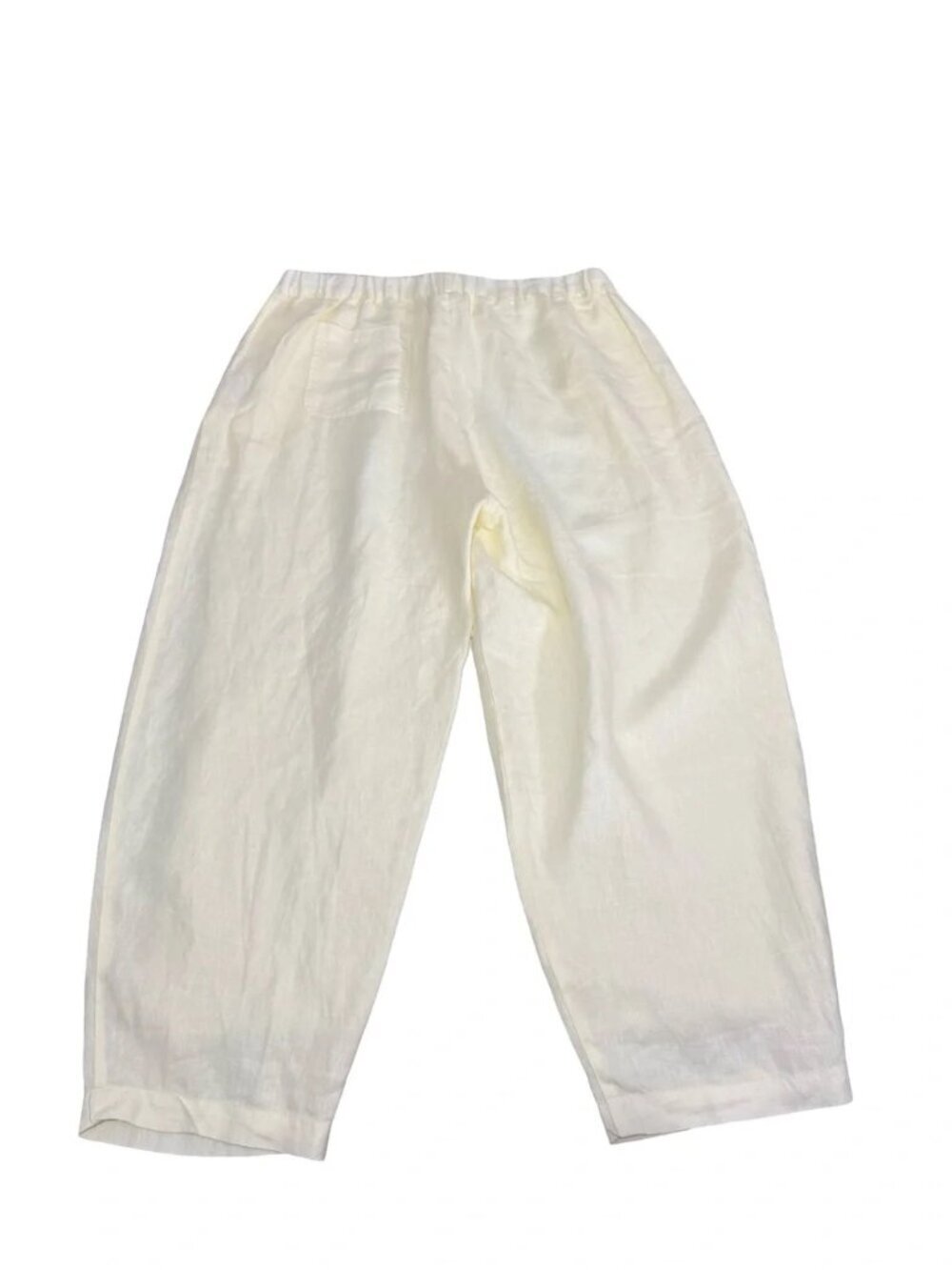 Poetry- Cropped Trousers Garment-dyed linen - light Yellow - us 12 - Picture 8 of 9